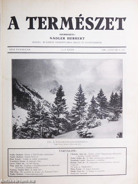 A Természet 1930-1931. január-december