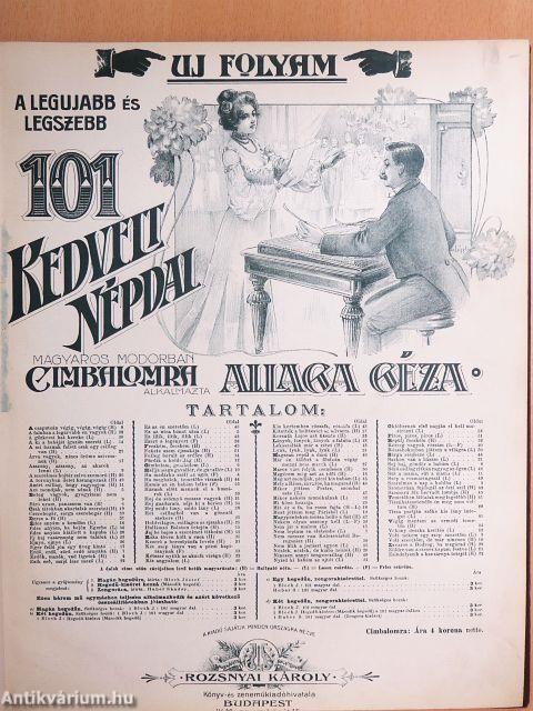 A legujabb és legszebb 101 kedvelt népdal/Magyar népdalábrándok cimbalomra 1-20.