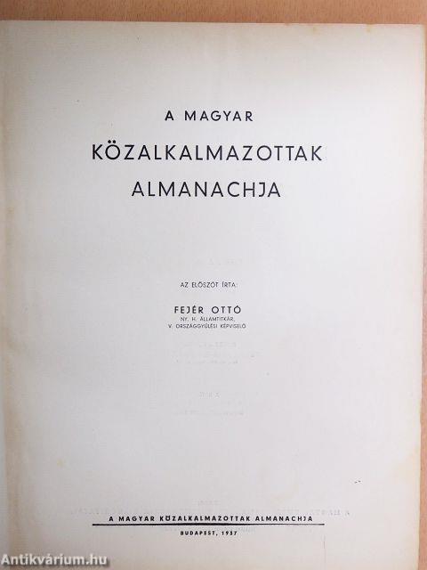 A Magyar Közalkalmazottak Almanachja 1937.