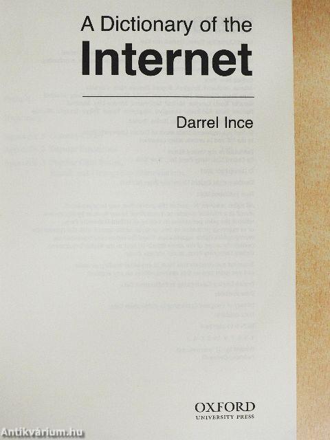 A Dictionary of the Internet - CD-vel