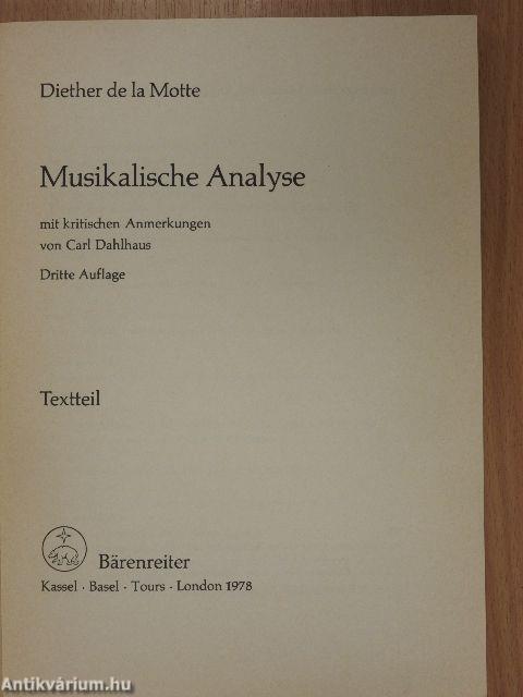 Musikalische Analyse - Textteil/Notenteil