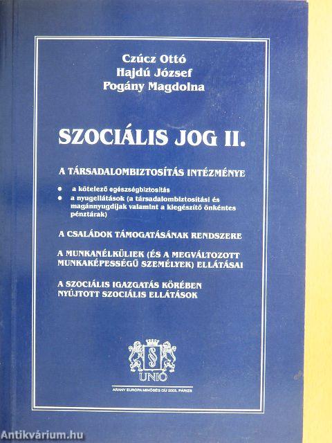 Szociális jog II.