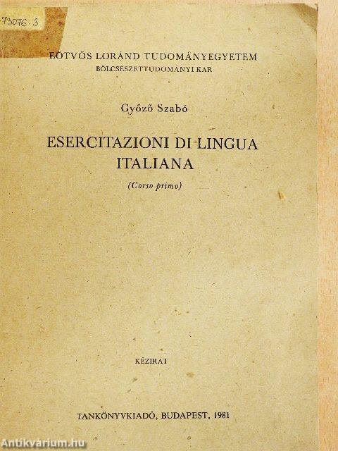 Esercitazioni di lingua italiana