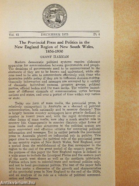 Journal of the Royal Australian Historical Society December 1975