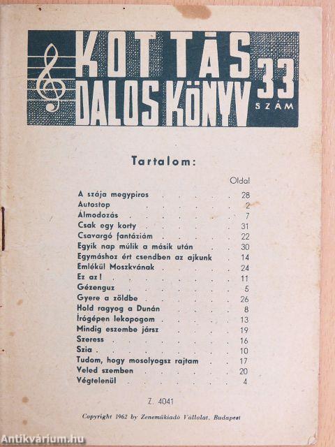 Kottás daloskönyv 33.