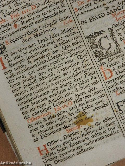 Missale Romanum ex decreto Sacrosancti Concilii Tridentini restitutum/Missae Propriae Sanctorum