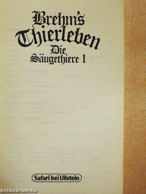 Brehm's Thierleben I. - Die Säugerthiere 1.