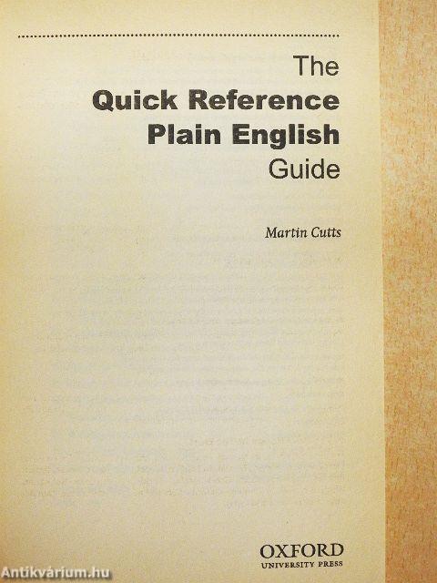 The Quick Reference Plain English Guide