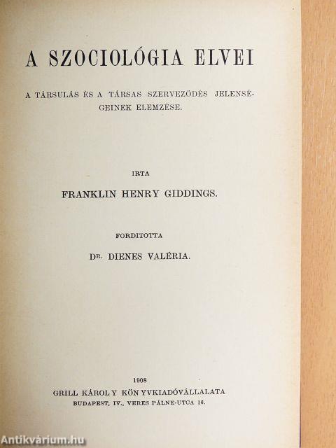 A szociológia elvei