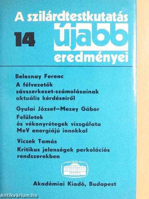 A szilárdtestkutatás újabb eredményei 14.
