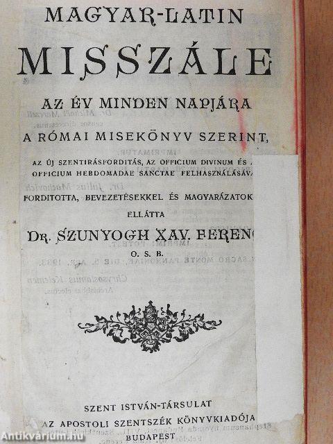 Magyar-Latin misszále
