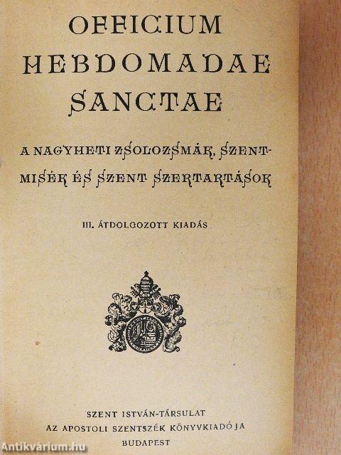 Officium Hebdomadae Sanctae