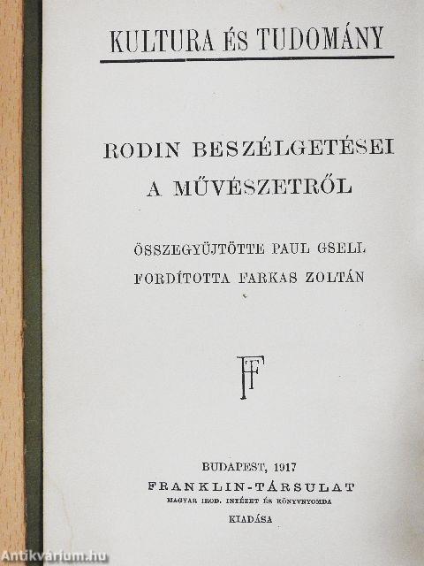 Rodin beszélgetései a művészetről