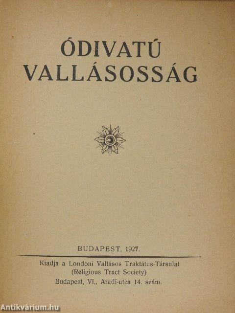 Ódivatú vallásosság