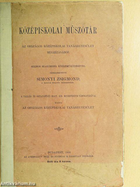 Középiskolai műszótár