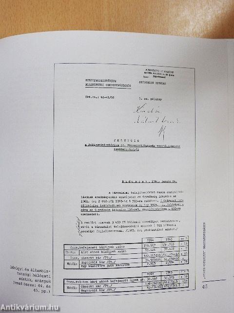 K. Belügyi iratfelmérő jelentése a kastélyból