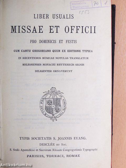 Liber usualis missae et officii