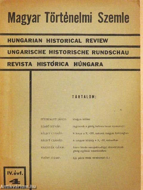 Magyar Történelmi Szemle 4.