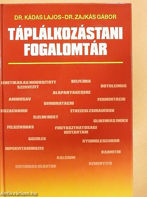 Táplálkozástani fogalomtár