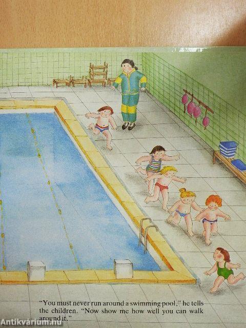 Theo learns to swim