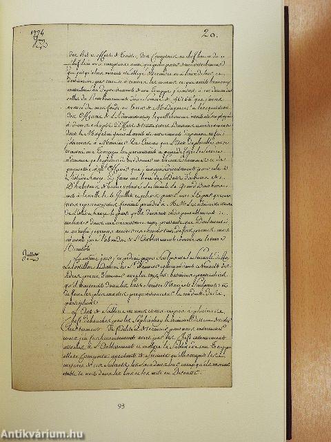 Benyovszky Móric madagaszkári jegyzőkönyve 1772-1776