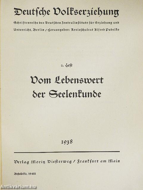 Vom Lebenswert der Seelenkunde (gótbetűs)