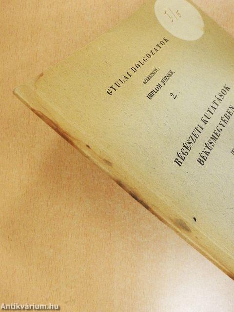 Régészeti kutatások Békésmegyében