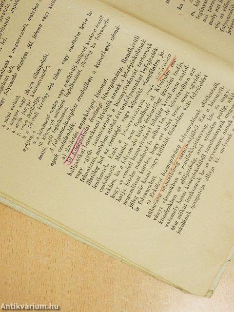 A M. Kir. Erzsébet Tudományegyetem tanrendje az 1933-34. tanév első felére