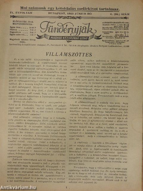 Tündérujjak 1933. június