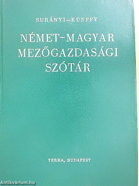 Német-magyar mezőgazdasági szótár