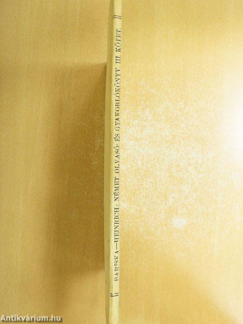 Német olvasó- és gyakorlókönyv III.