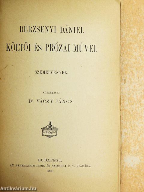 Berzsenyi Dániel költői és prózai művei