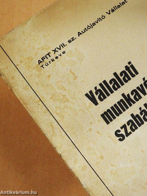 Vállalati munkavédelmi szabályzat