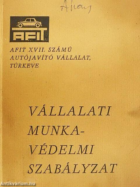 Vállalati munkavédelmi szabályzat