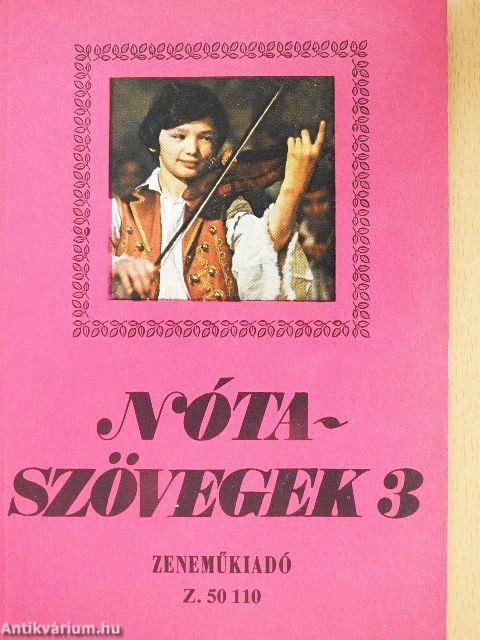 Nótaszövegek 3.