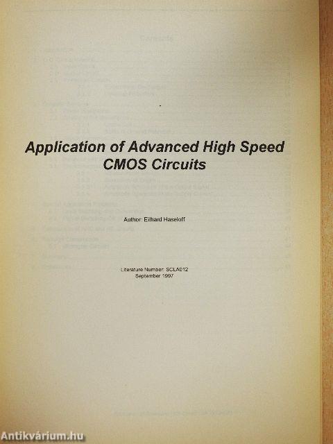 Application of Advanced High Speed CMOS (AHC) Circuits