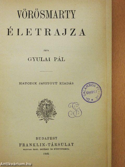 Vörösmarty életrajza