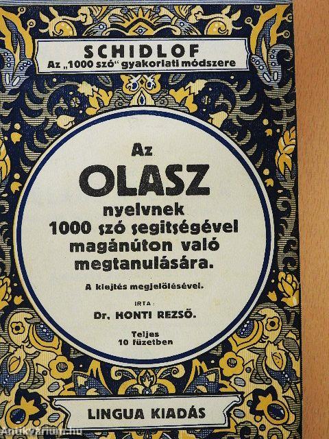 Schidlof gyakorlati módszere - Olasz 1-10. füzet