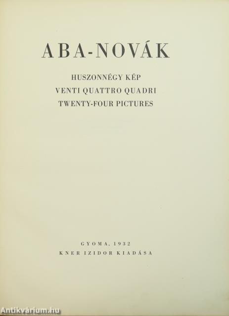 Aba-Novák (dedikált példány)