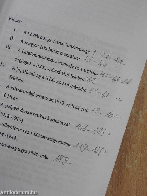 A köztársasági eszme története Magyarországon