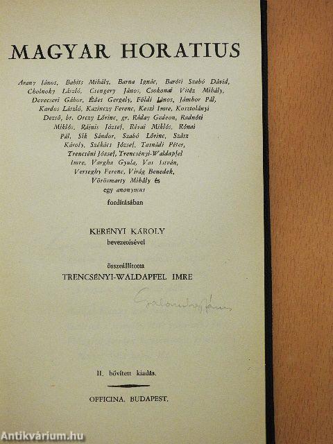Magyar Horatius/Horatius Noster