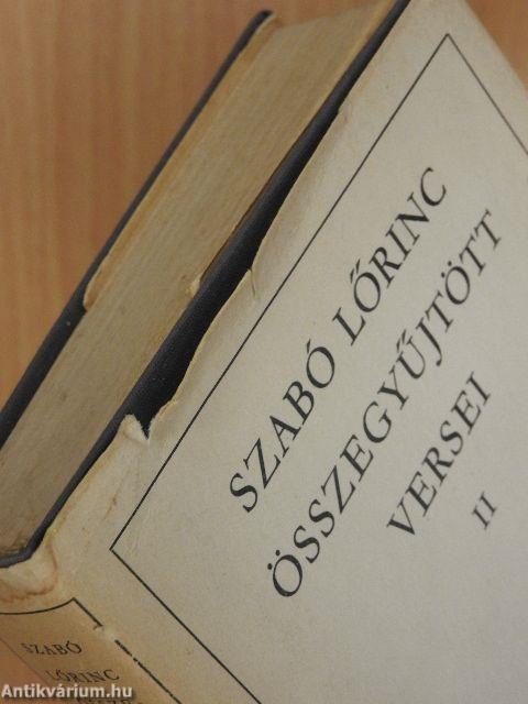 Szabó Lőrinc összegyűjtött versei I-II.