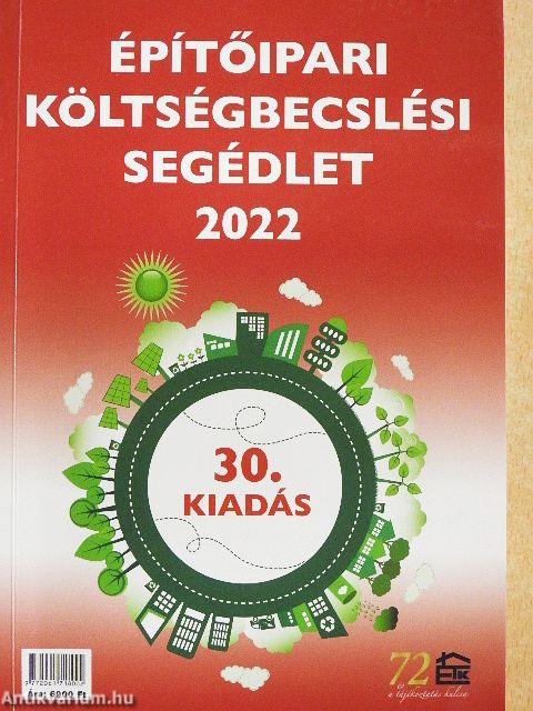 Építőipari költségbecslési segédlet 2022