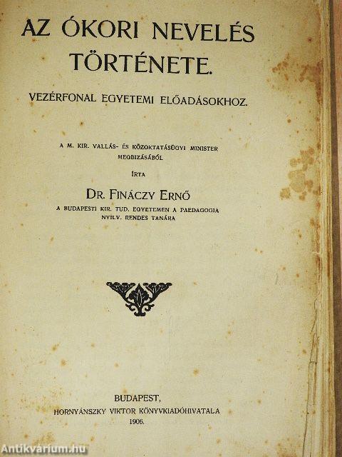 Az ókori nevelés története