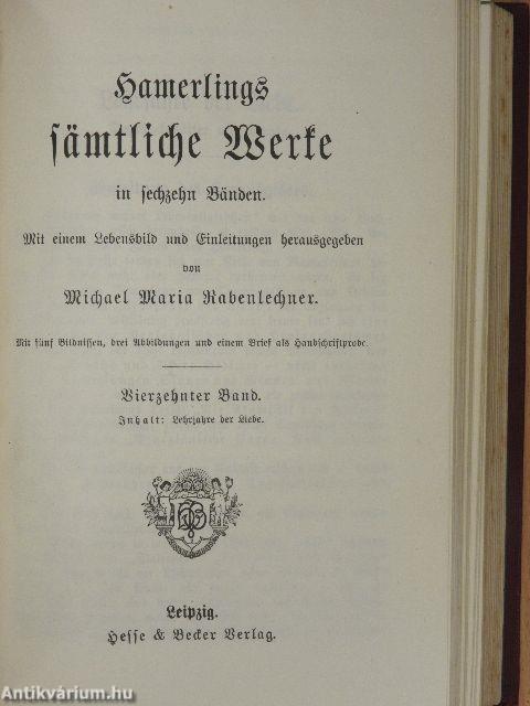 Hamerlings Sämtliche Werke 13-16. (gótbetűs)
