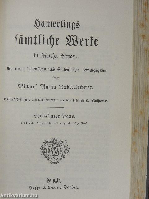 Hamerlings Sämtliche Werke 13-16. (gótbetűs)