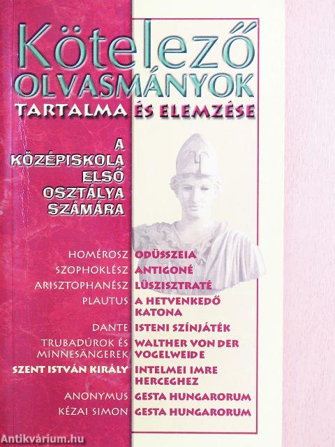 Kötelező olvasmányok tartalma és elemzése a középiskola első osztálya számára