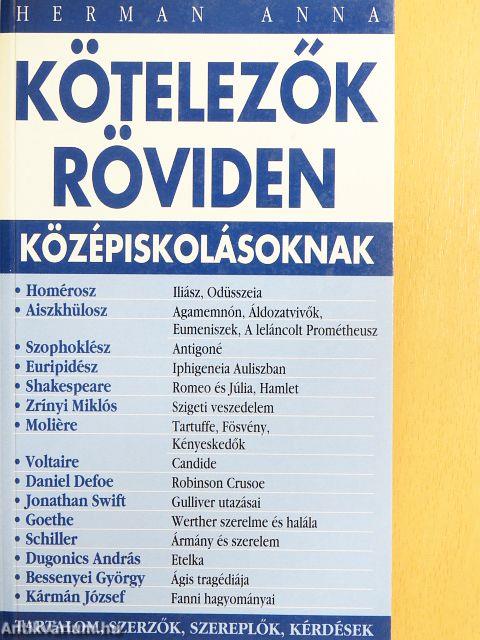 Kötelezők röviden középiskolásoknak 1.