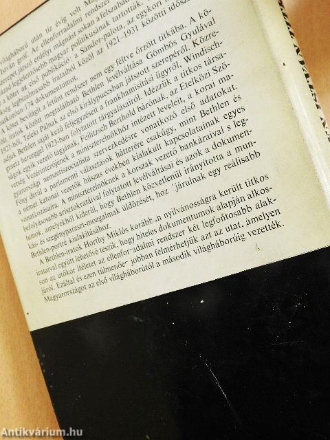 Bethlen István titkos iratai