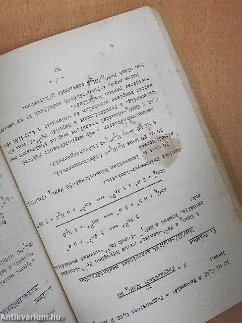 Orvosi kémiai gyakorlatok